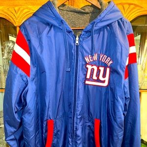New York Giants NFL Men's G-III Hooded Reversible Zip Windbreaker Jacket Large